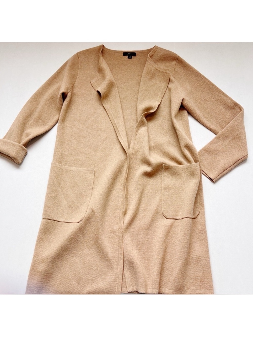 J Crew Blazer Coat Cardi collarless sweater Open Front Cardigan - Picture 2 of 4